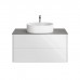 Kerama Marazzi PLAZA Modern Тумба подвесная 100x48см, 2 ящика, цвет: белый / дуб виченце. PLB.M.100.2\WHT.V