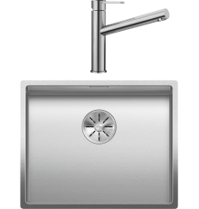 Комплект Мойка кухонная Blanco Claron 500-U матовая + Смеситель Ambis Ambis 523118