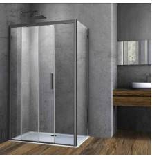 Душевой уголок Vincea Soft VSR-3SO8015CLGM 150х80, профиль вороненая сталь, стекло прозрачное