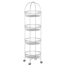 Подставка Tekno-tel MG002 на колесных опорах, 4 яруса, хром