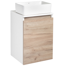 Тумба с раковиной Runo Бари 40 крафтовый дуб, раковина Duo 40