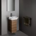 Laufen INO Тумба с раковиной, 28х31х60.5см, с 1 дверцей, с сифоном, с 4 полками, SX, подвесная, покрытие LLC, цвет: темный орех. 4.2530.1.030.171.1, 8.1530.1.000.104.1