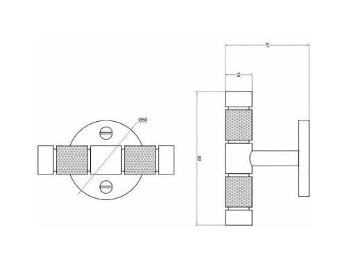Bertocci Officina 01 Крючок, двойной, цвет: золото матовое. 127 7516 5050