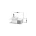 Duravit D-Neo Тумбочка подвесная компакт 80x48х26 см., раковина, 1 открытое отделение на правой стороне, цвет: белый высокоглянцевый. 2328400000,  DE491802222