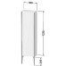 Duravit XViu Шкаф подвесной 40x24x133см, с 1 дверью, 3 стеклянными полками (петли слева), цвет: walnut dark/черный матовый. XV971500000,  XV1315LB221