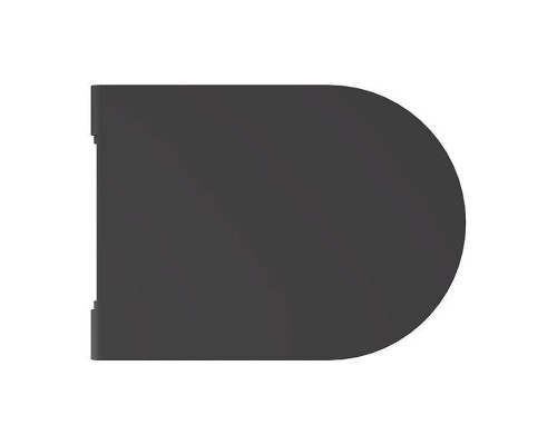 Alice Hide Сиденье с крышкой для унитаза Round, тонкое, с микролифтом, цвет: чёрный матовый/хром. MC3108S