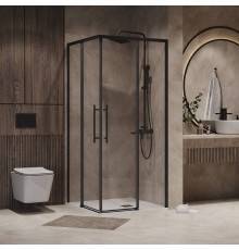 Душевой уголок Niagara Nova NG-6830-34BLACK 100x100, профиль черный матовый, стекло прозрачное