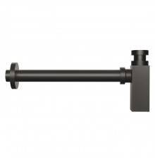 Gessi Eleganza Сифон для раковины квадратный, под донный клапан, цвет: Black Metal Brushed PVD. 01410#707