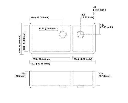 Kerasan Hannah Oxfordshire Раковина 100x47x25.4 см, без отв., кухонная, цвет: белый. 543101 Kerasan Hannah Oxfordshire Раковина 100x47x25.4 см, без отв., кухонная, цвет: белый. 543101