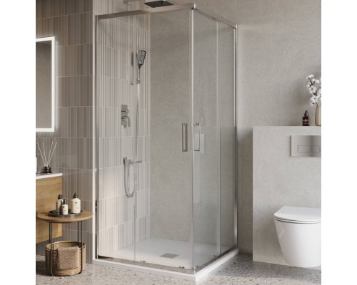 Душевой уголок BelBagno Luce A-2-100-C-Cr, 100x100, профиль хром, стекло прозрачное