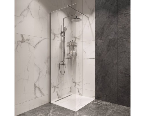 Душевая перегородка DIWO Орёл 70 см, профиль хром матовый