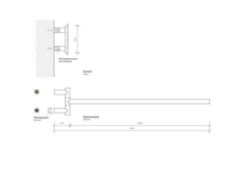 Decor Walther Mikado HTE20 Полотенцедержатель 20см, подвесной цвет: белый матовый. 0520650 Decor Walther Mikado HTE20 Полотенцедержатель 20см, подвесной цвет: белый матовый. 0520650