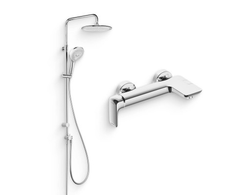 Душевой комплект Смеситель Kludi Ameo 416710575 + Стойка Freshline dual shower system 6709005-00