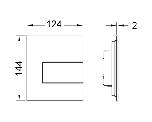 TECEsquare Urinal Панель смыва, нержавеющая сталь, сатин. 9242810