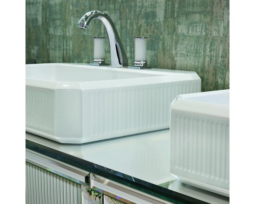 Oasis Rialto Комплект мебели напольный, №3, L190xP51x H:200см, цвет: ribbed mirror/хром. Oasis Rialto Комплект мебели напольный, №3, L190xP51x H:200см, цвет: ribbed mirror/хром.