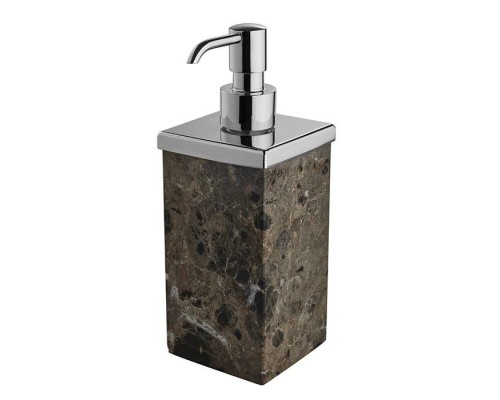 3SC Palace Marmo Дозатор для жидкого мыла, настольный, цвет: мрамор Emperador dark/хром. PA01DAEMSL 3SC Palace Marmo Дозатор для жидкого мыла, настольный, цвет: мрамор Emperador dark/хром. PA01DAEMSL