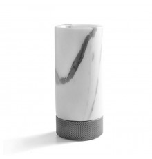3SC Apuana 2.0 Стакан настольный, цвет: мрамор Bianco Statuario/Matt Satin Nickel. AP03ANX