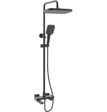 Душевая стойка Rose R1896H с термостатом, черная