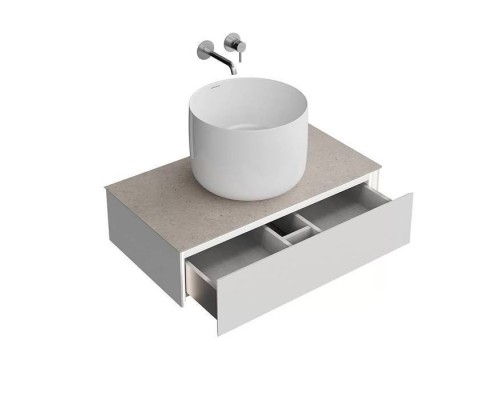 Kerama Marazzi Magica Тумба подвесная, 88.4х48.5х22см., 1 ящик, цвет: утренний серый матовый. MA.90.1\MGR.M