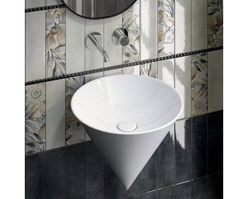 Kerama Marazzi Cono Раковина 44.5х44.5х35см., подвесная, без отв., без перелива, цвет: белый глянцевый. CO.wb.44,  F.WB.CO