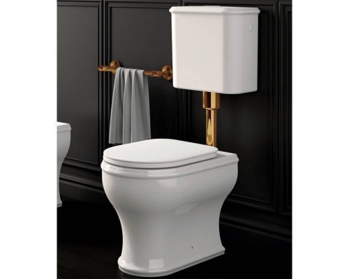 Azzurra Charme Унитаз напольный 52x40 см, 3L Water Saving, слив универсальный, сиденье микролифт, с креплением VFV, цвет: Bianco lucido/золото. 751391, CHCSZA000000BI/(CHA400/Z bi), CHA1800/F bi/oro, 757191, CHVCTT000000BI Azzurra Charme Унитаз напольный 52x40 см, 3L Water Saving, слив универсальный, сиденье микролифт, с креплением VFV, цвет: Bianco lucido/золото. 751391, CHCSZA000000BI/(CHA400/Z bi), CHA1800/F bi/oro, 757191, CHVCTT000000BI