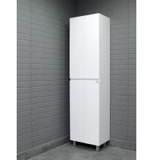 Пенал напольный в ванную Домино, 50 Graffo без ящика белый глянец