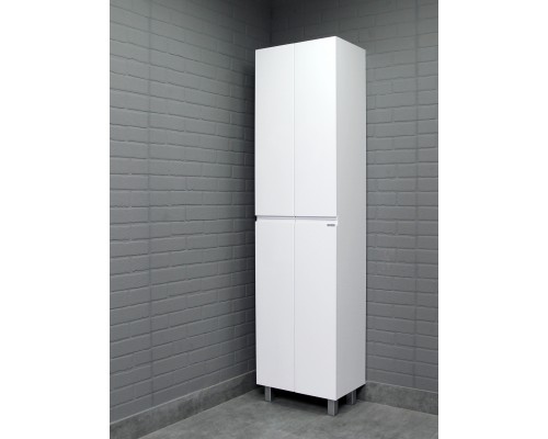 Пенал напольный в ванную Домино, 50 Graffo без ящика белый глянец