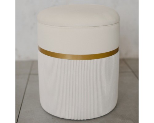 Пуф DIWO Краснодар велюр, белый