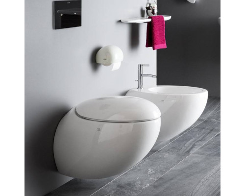 Laufen Alessi One Унитаз подвесной 58х39см, безободковый, покрытие LLC, цвет: белый матовый. 8.2097.1.757.000.1