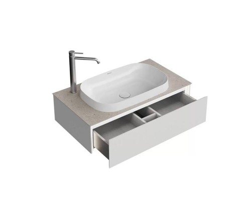 Kerama Marazzi Magica Тумба подвесная, 88.4х48.5х22см., 1 ящик, цвет: утренний серый матовый. MA.90.1\MGR.M