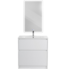 Мебель для ванной комнаты BelBagno Kraft 80 напольная, bianco opaco, раковина LOV-800-LVB