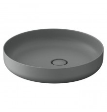 Duravit Vitrium Раковина накладная 46см., без отв., круглая, из DuroCast UltraResist, без перелива, цвет: светло-серый матовый. 266146HD