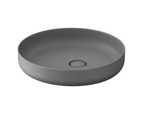 Duravit Vitrium Раковина накладная 46см., без отв., круглая, из DuroCast UltraResist, без перелива, цвет: светло-серый матовый. 266146HD