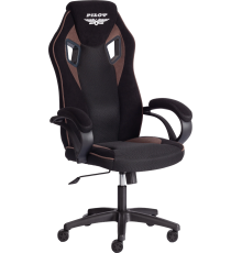 Игровое кресло TetChair Pilot флок черный, коричневый, 35/TW-11/6