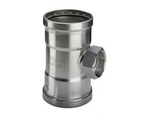 Тройник, Viega, Sanpress Inox XL, нержавеющая сталь, с внутренней резьбой, 76,1 х 3/4 х 76,1 мм, модель 2317.2XL Тройник, Viega, Sanpress Inox XL, нержавеющая сталь, с внутренней резьбой, 76,1 х 3/4 х 76,1 мм, модель 2317.2XL