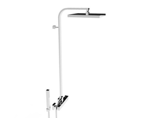 Stella Bamboo Quadro Душевой комплект 3283/420/304-300: смеситель, штанга+ручной+верхний душ 300мм, цвет: хром. BQ 02424 CR00