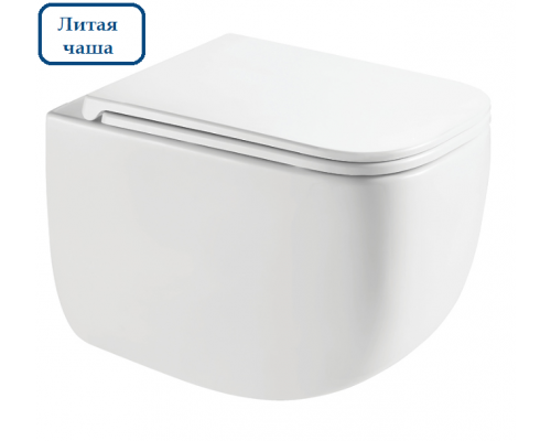 AQM2016PRO Унитаз подвесной сиденье SoftClose, технология смыва Invisible, скрыт крепеж. 480х340х350 AQM2016PRO