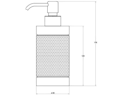 Bertocci Officina 01 Дозатор для жидкого мыла, настольный, цвет: золото матовое. 127 7548 5050