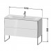 Duravit XSquare База напольная 121x47.8x84см с раковиной, 2 яшика, цвет: глянцевый белый. 2344120000,  XS452602222