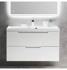 Тумба с раковиной BelBagno Vittoria 100 подвесная, bianco lucido, белая глянцевая раковина