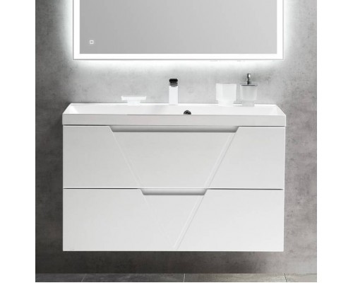 Тумба с раковиной BelBagno Vittoria 100 подвесная, bianco lucido, белая глянцевая раковина Тумба с раковиной BelBagno Vittoria 100 подвесная, bianco lucido, белая глянцевая раковина