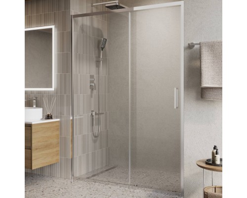 Душевая дверь в нишу BelBagno Luce BF-1-140-C-Cr профиль хром, стекло прозрачное