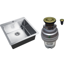 Комплект Мойка Zorg Inox + Измельчитель ZR-75 D BRONZE