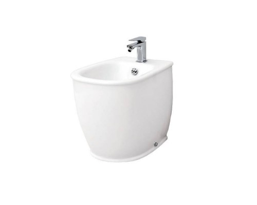 Artceram Azuley Биде напольное приставное 36х52см., 1 отв., c креплением, цвет: белый. AZB002 01 00 АКЦИЯ