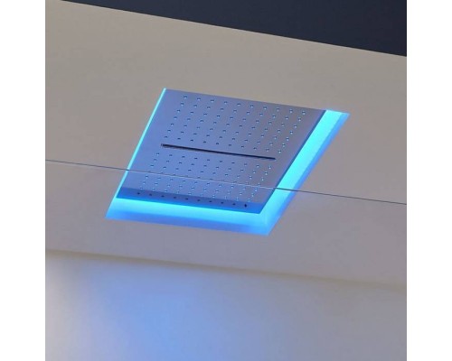 Antonio Lupi Душевая система Meteo XXL 100x75x11 см, с подсветкой LED, цвет: полированная сталь. METEOXXL_BAL