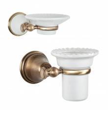 Набор Стакан Tiffany World Harmony TWHA109br + Мыльница TWHA106bi/br