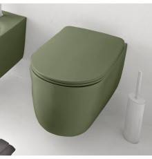 Kerasan Nolita Унитаз безободковый подвесной 55х35 см, с креплениями WB9N, цвет: Verde. 531411