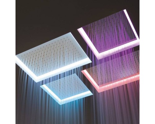 Antonio Lupi Душевая система Meteo XXL 100x75x11 см, с подсветкой LED, цвет: полированная сталь. METEOXXL_BAL