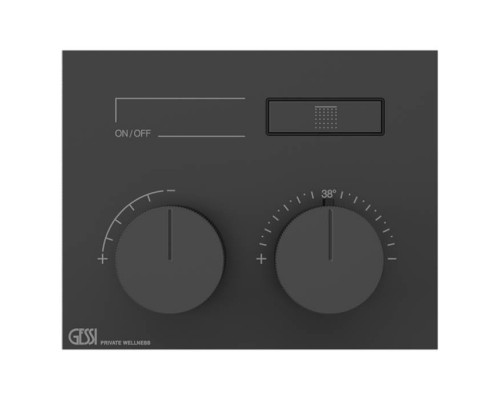 Gessi Hi-Fi Термостат для душа, 1 источник, внешняя часть, цвет: black XL. 63002#299