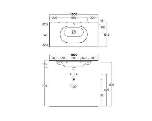 SIMAS WAVE Раковина на столешницу 100x50xh14.5 см, с 1 отв., цвет: белый матовый. WA100 bi matt*1 SIMAS WAVE Раковина на столешницу 100x50xh14.5 см, с 1 отв., цвет: белый матовый. WA100 bi matt*1